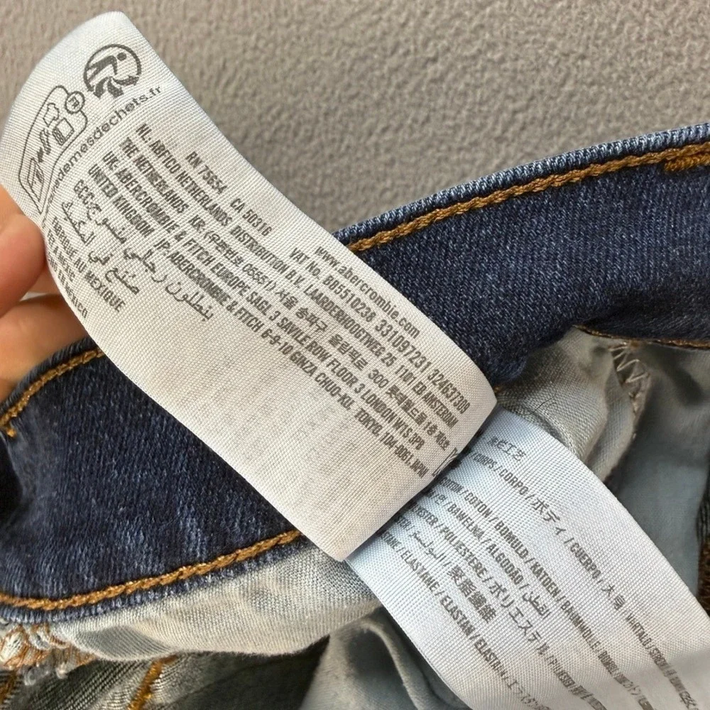 Hollister Slim Straight Epic Flex Jeans 32x34 (FIT 32x33) Dark Wash Blue Denim